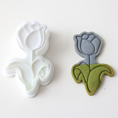 Tulip Flower Pattern Cookie Mold