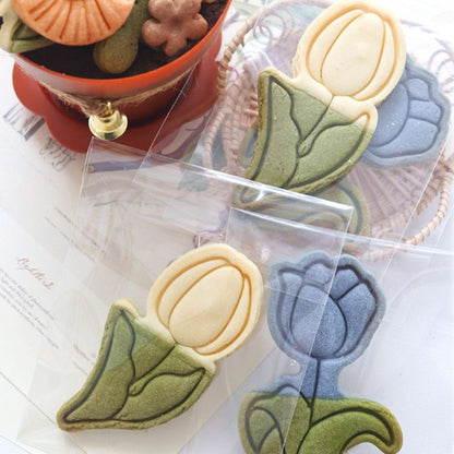 Tulip Flower Pattern Cookie Mold