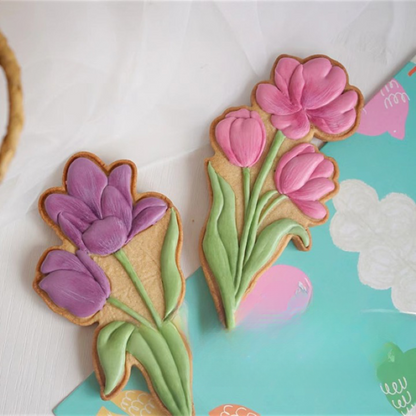 Tulip Pattern Frosting Cookie Embosser Mold