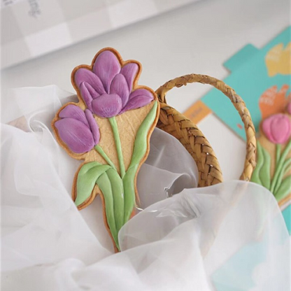 Tulip Pattern Frosting Cookie Embosser Mold