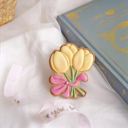 Tulip Pattern Icing Biscuit Mold