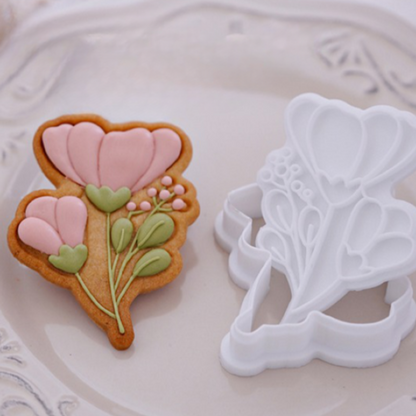 Tulip Shaped Frosted Biscuit Mold