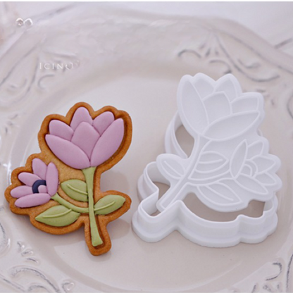 Tulip Shaped Frosted Biscuit Mold