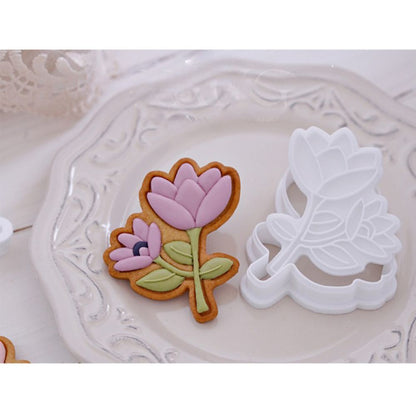 Tulip Shaped Frosted Biscuit Mold