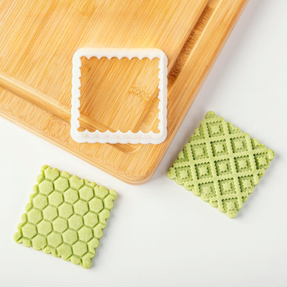 Waffle Texture Geometric Pattern Biscuit Mold