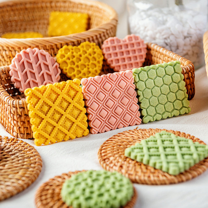 Waffle Texture Geometric Pattern Biscuit Mold