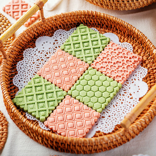 Waffle Texture Geometric Pattern Biscuit Mold