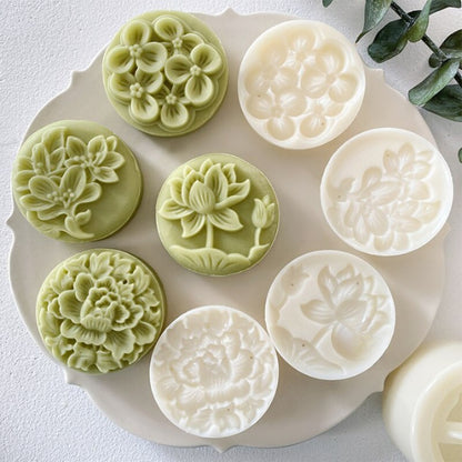 Flower Shape Round Mooncake Mold