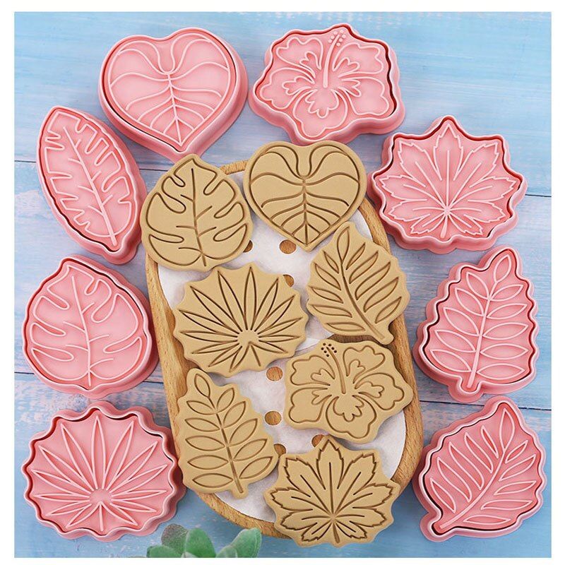 8 Pieces Leaf Cookie Mold