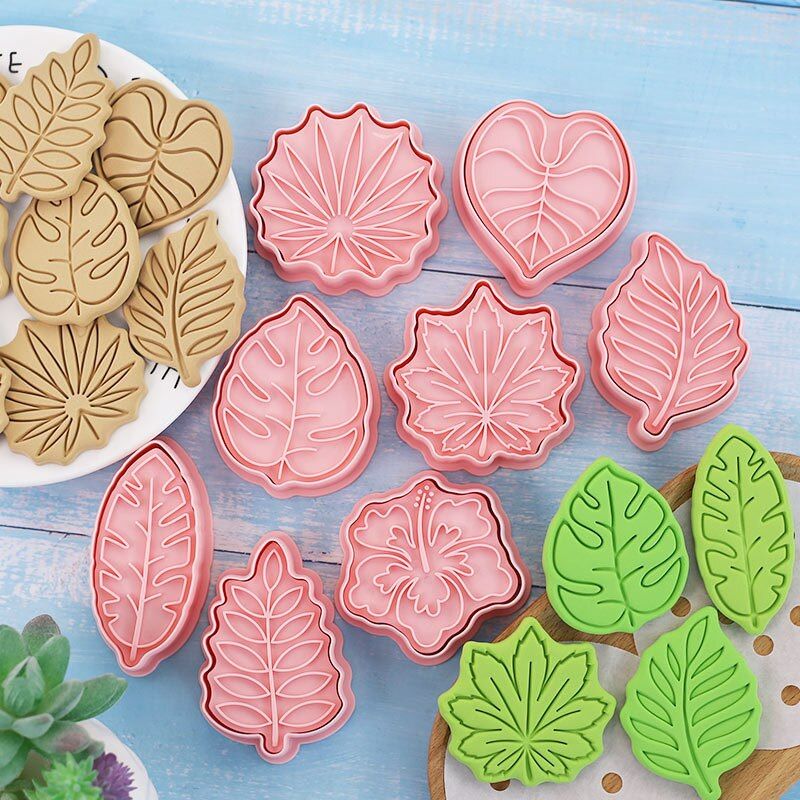 8 Pieces Leaf Cookie Mold