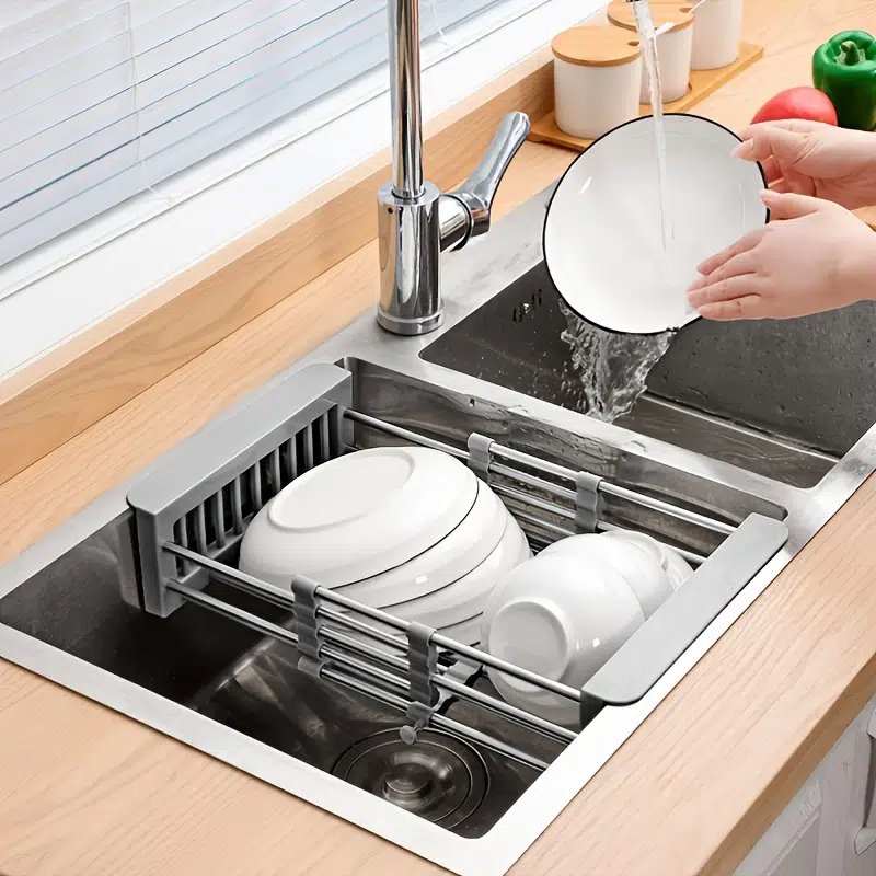 Stainless Steel Kitchen Basket Drain Rack