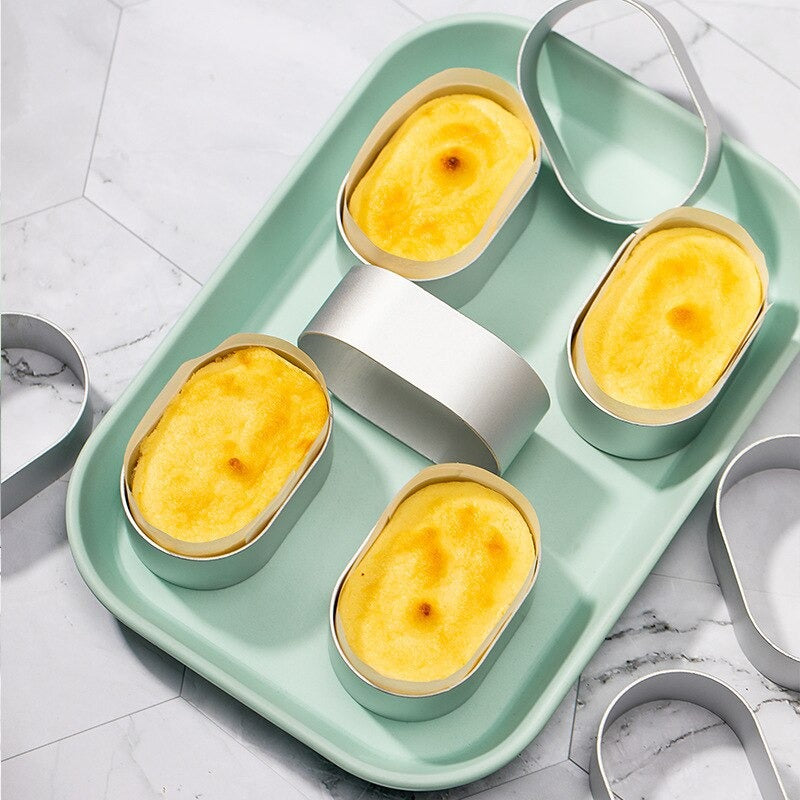 10pcs Oval Semi-cooked Cheese Mold