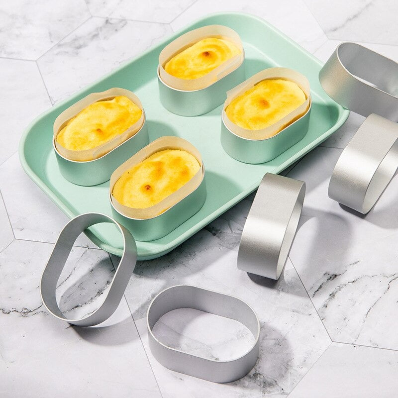 10pcs Oval Semi-cooked Cheese Mold