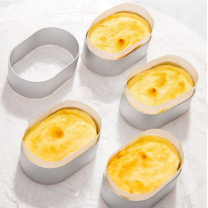 10pcs Oval Semi-cooked Cheese Mold