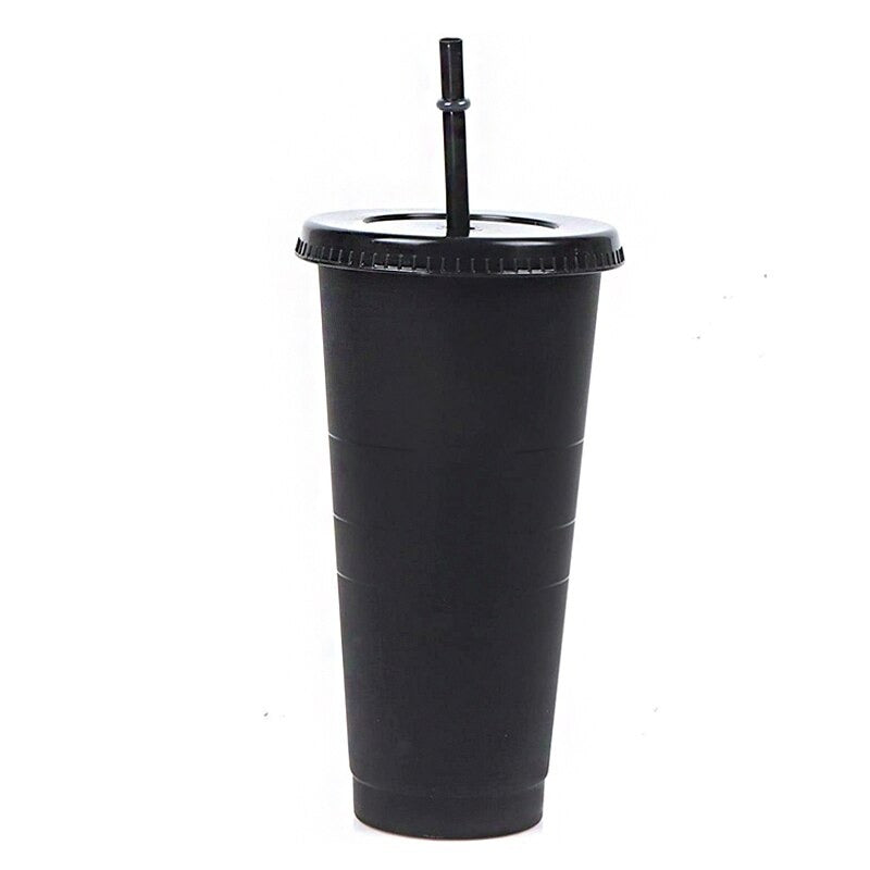 Coffee Straw Cup With Lid