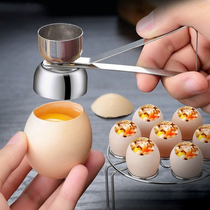 Stainless Steel Egg Scissors Double-Sided Egg Opener