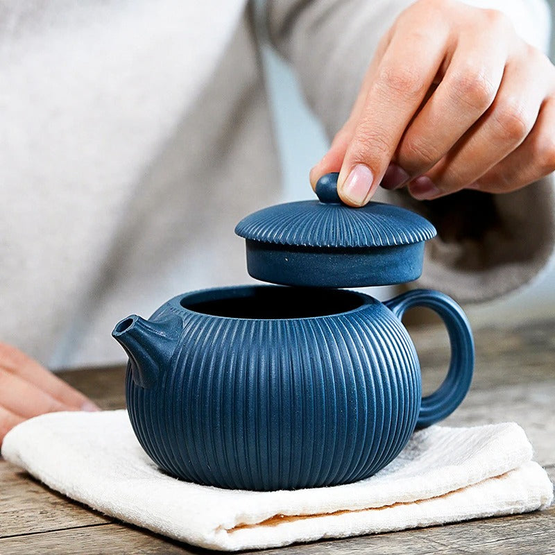 Azure Clay Kettle Teapot