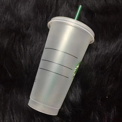 Coffee Straw Cup With Lid