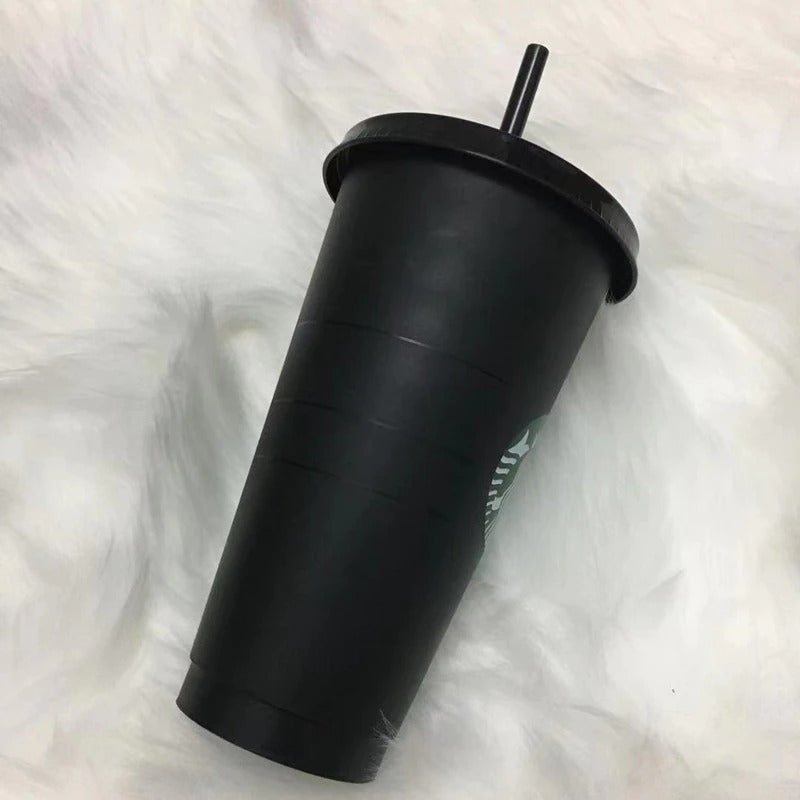 Coffee Straw Cup With Lid