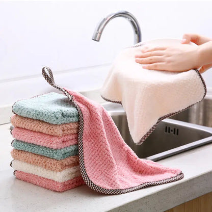 Absorbent Non Stick Oil Dishwashing Cloth