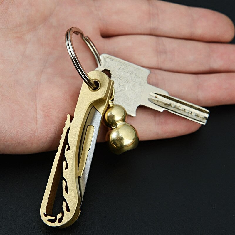 Brass Key Chain With Portable Tool