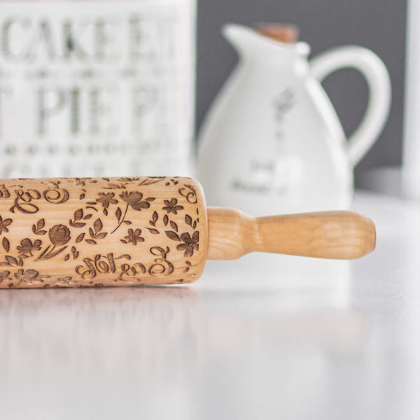 Easter Flower Patterned Rolling Pin