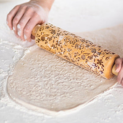 Easter Flower Patterned Rolling Pin