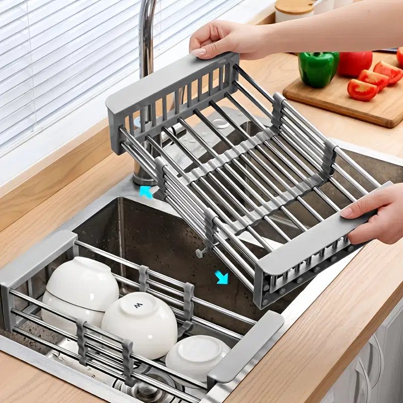 Stainless Steel Kitchen Basket Drain Rack