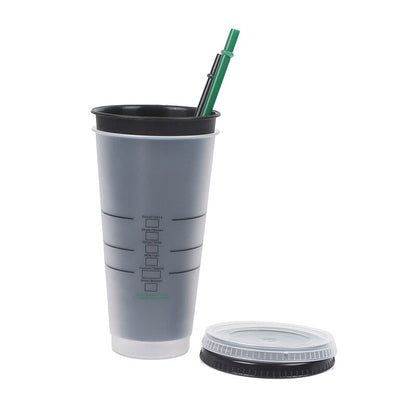 Coffee Straw Cup With Lid