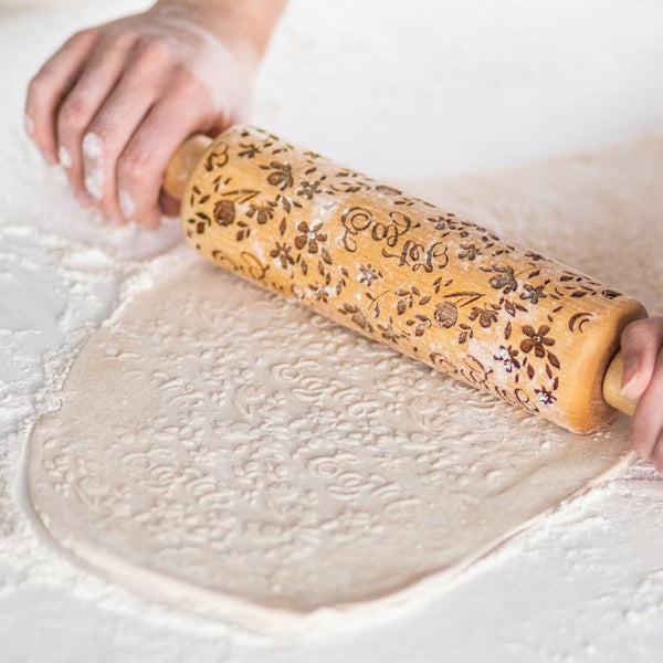 Flowery Patterned Rolling Pin