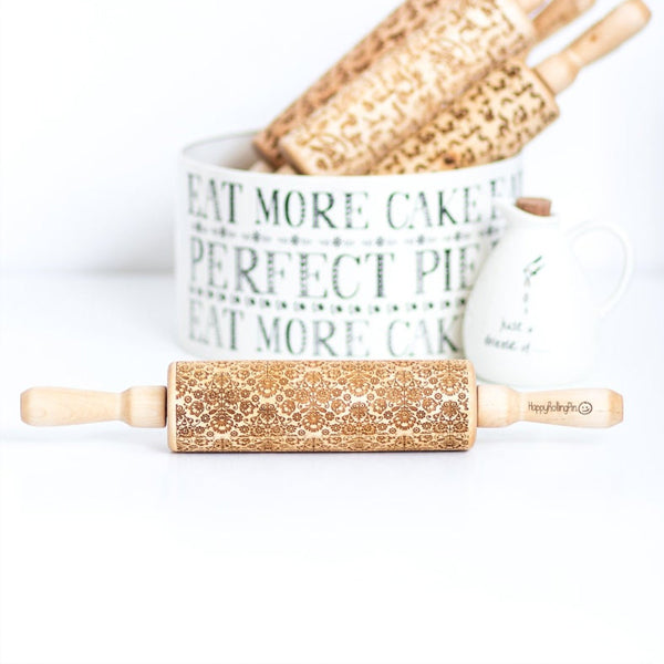 Polish Folk Flower Rolling Pin