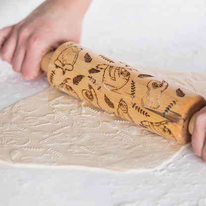 Cute Sloth Patterned Rolling Pin